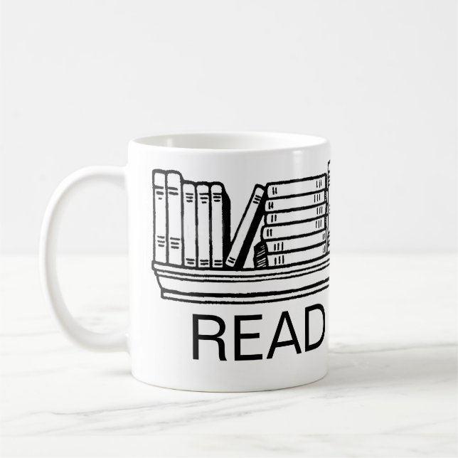 Bücher lesen kaffeetasse (Links)