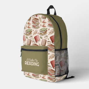 Bücher lesen Liebe Bedruckter Rucksack