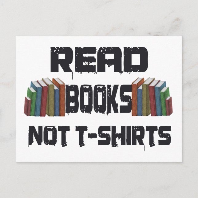 Bücher lesen postkarte (Vorderseite)