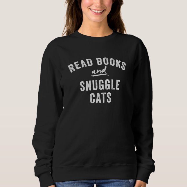 Bücher lesen und Schnurrbart lesen Sweatshirt (Vorderseite)