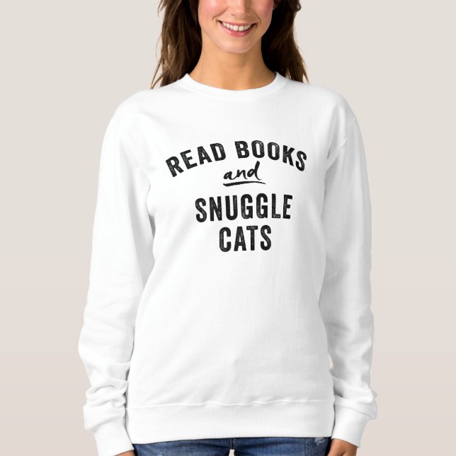 Bücher lesen und Schnurrbart lesen Sweatshirt (Vorderseite)