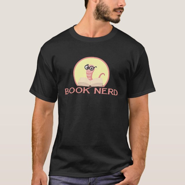 Bücher lesender Bücherwurm Bücher Nerd T-Shirt (Vorderseite)