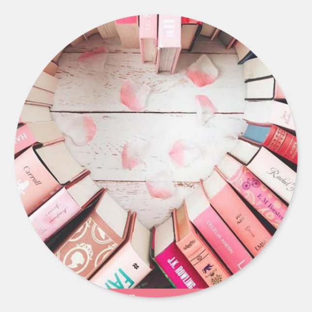 Bücher machen dich hell runder aufkleber (Vorderseite)