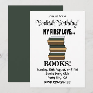 Bücher Meine erste Liebe Bücher Buch Geburtstag Einladung