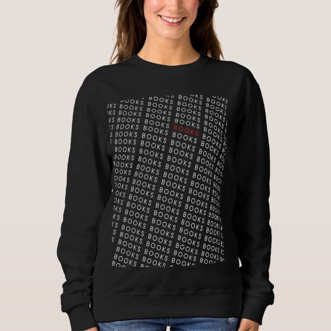 Bücher - Minimalistisch über das wiederholte Lesen Sweatshirt (Vorderseite)