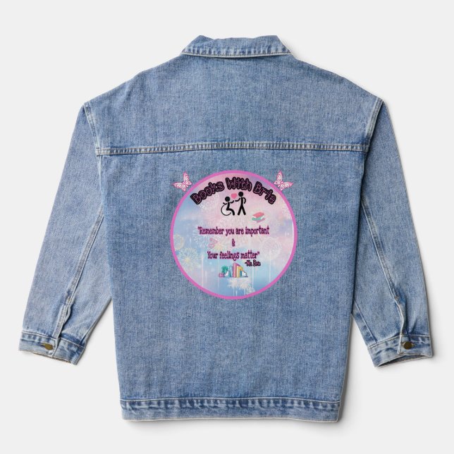 Bücher mit Brie Jean Jacket Jeansjacke (Rückseite)