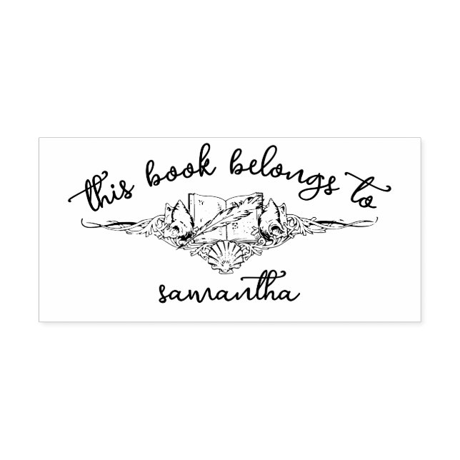 Bücher mit Muscheln Dieses Buch gehört zur Selbsts Permastempel (Design)