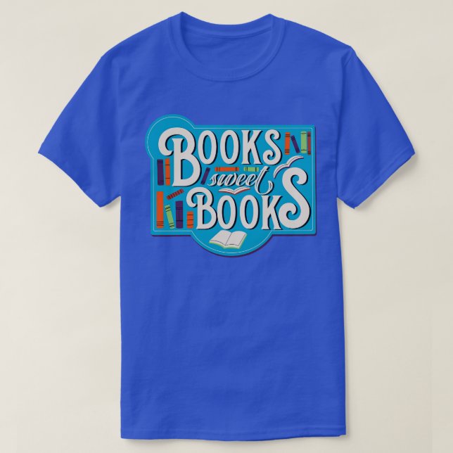 Bücher mit süßen Büchern T-Shirt (Design vorne)