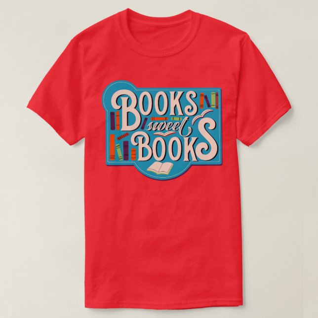 Bücher mit süßen Büchern T-Shirt (Design vorne)