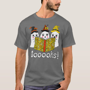 Bücher! Niedlich Ghost Boo Reading Books Halloween T-Shirt