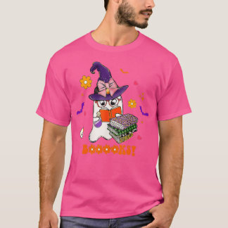 Bücher! Niedlich Ghost Reading Library Books Hallo T-Shirt