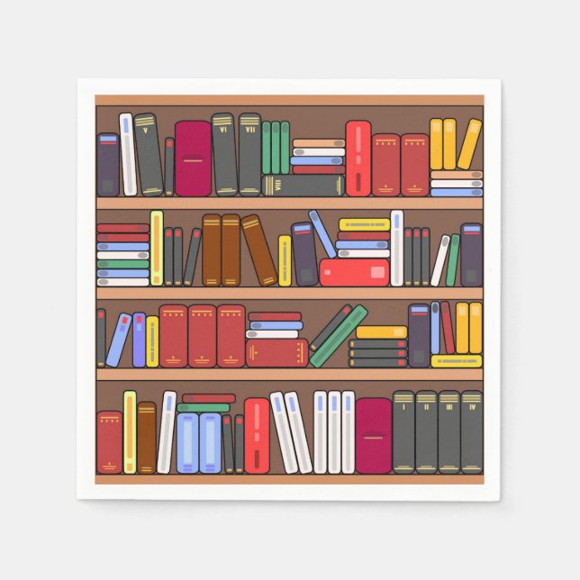 Bücher Papiertücher, Buchliebhaber-Partyartikel Serviette (Vorderseite)