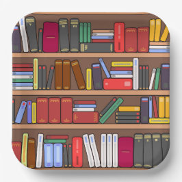 Bücher Pappteller, Lesen & Bibliotheksfeier Pappteller
