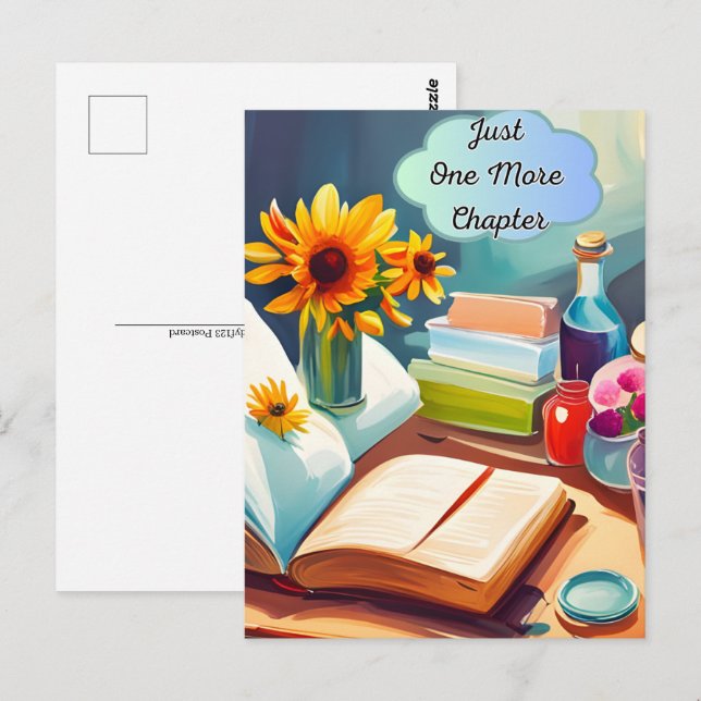 Bücher, Postkarte für Postübergänge (Vorne/Hinten)