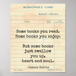 Bücher schlucken Sie hoch Joanne Harris Wall Art Poster
