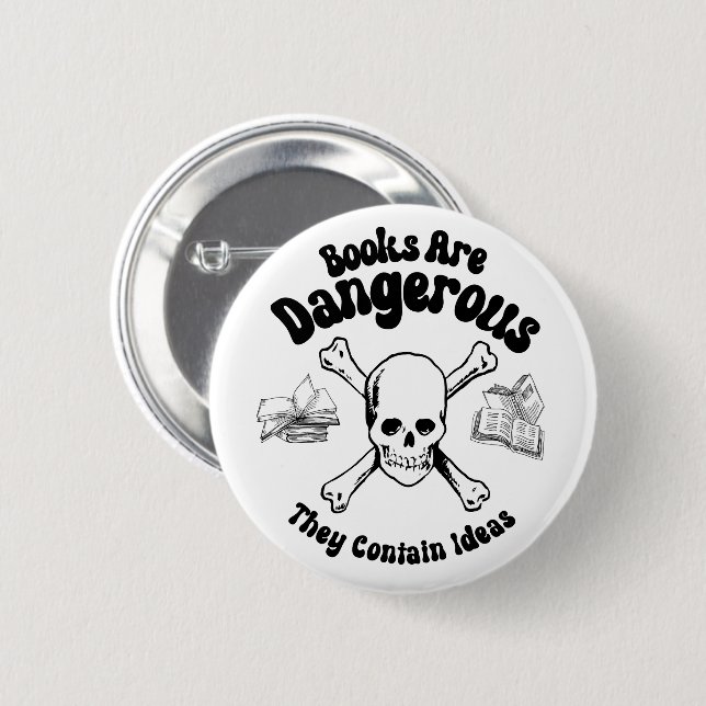 Bücher sind gefährlich button (Vorne & Hinten)