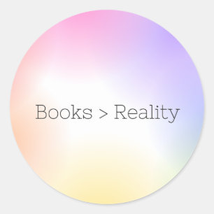 Bücher sind größer als Reality-Aufkleber Runder Aufkleber