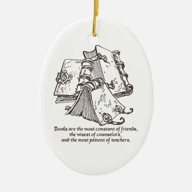 Bücher sind konstante Verzierung Keramik Ornament (Vorne)