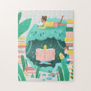 Bücher sind mein glücklicher Ort Puzzle