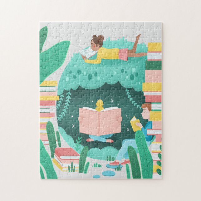 Bücher sind mein glücklicher Ort Puzzle (Vertikal)