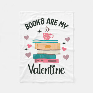 Bücher sind mein Valentinstag Bibliothekar Bücherw Fleecedecke