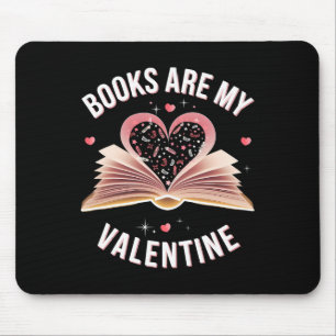 Bücher sind mein Valentinstag Süßes Herz Buchliebh Mousepad