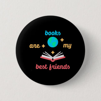 Bücher sind meine besten Freunde Button