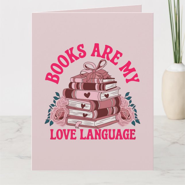 Bücher sind meine Liebe Karte (Vorderseite)