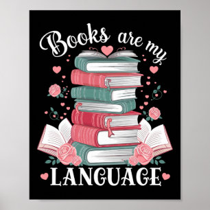 Bücher sind meine Liebe und lesen über Bibliotheka Poster