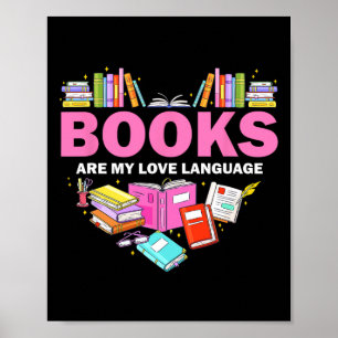 Bücher sind meine Liebe und lesen über Bibliotheka Poster