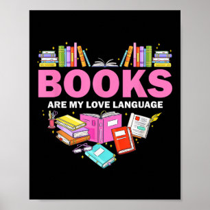 Bücher sind meine Liebe und lesen über Bibliotheka Poster