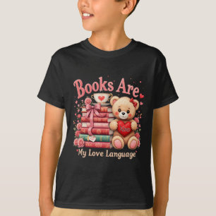 Bücher sind meine Liebessprache Bär Buchliebhaber T-Shirt