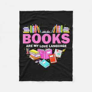 Bücher sind meine Liebessprache Leseliebhaber Bibl Fleecedecke