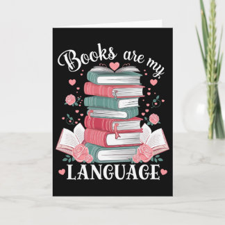 Bücher sind meine Liebessprache Leseliebhaber Bibl Karte