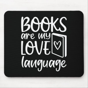Bücher sind meine Liebessprache Leseliebhaber Bibl Mousepad