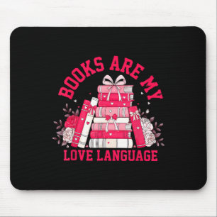 Bücher sind meine Liebessprache Leseliebhaber Bibl Mousepad