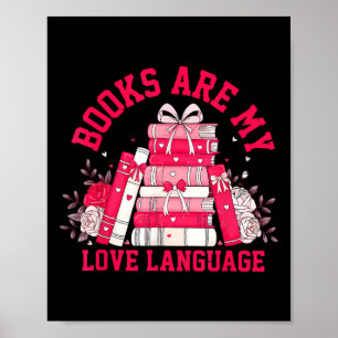 Bücher sind meine Liebessprache Leseliebhaber Bibl Poster