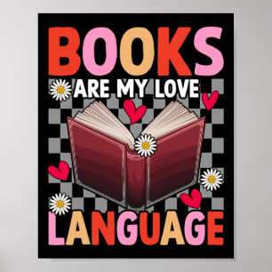 Bücher sind meine Liebessprache Leseliebhaber Bibl Poster