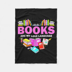 Bücher sind meine Liebessprache Lesender Bibliothe Fleecedecke