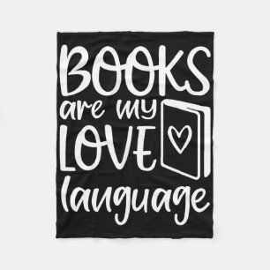 Bücher sind meine Liebessprache Lesender Bibliothe Fleecedecke