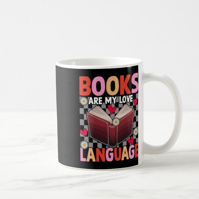 Bücher sind meine Liebessprache Lesender Bibliothe Kaffeetasse (Rechts)