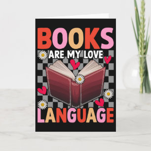 Bücher sind meine Liebessprache Lesender Bibliothe Karte