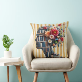 Bücher sind meine Therapie für Bücherwürmer Kissen
