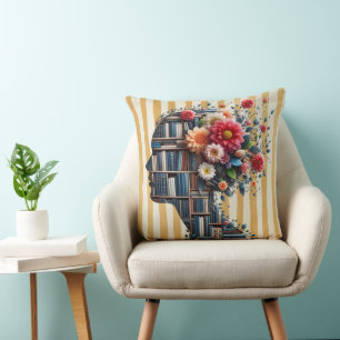 Bücher sind meine Therapie für Bücherwürmer Kissen