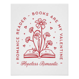 Bücher sind meine valentine hoffnungslose romantis poster