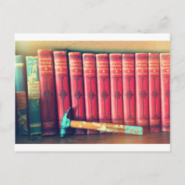 Bücher sind stärker als Hämmer Postkarte