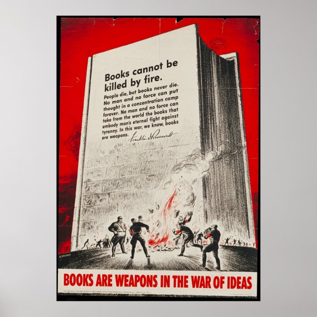 Bücher sind Waffen Poster (Vorne)