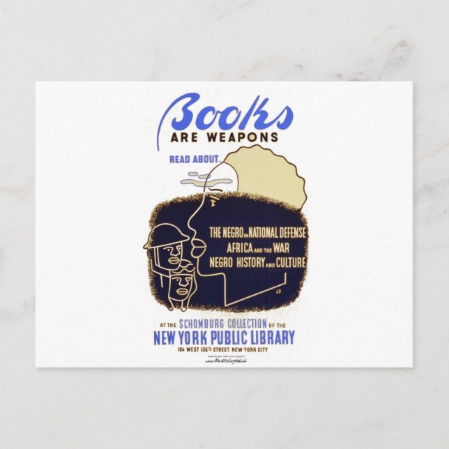 "Bücher sind Waffen" Postkarte (Vorderseite)