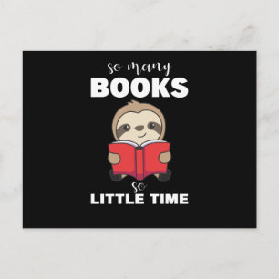 Bücher Sloth Read Book Bookworm Bookworm Postkarte
