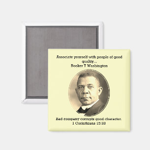 BUCHER T WASHINGTON Black History Quote Scripting Magnet